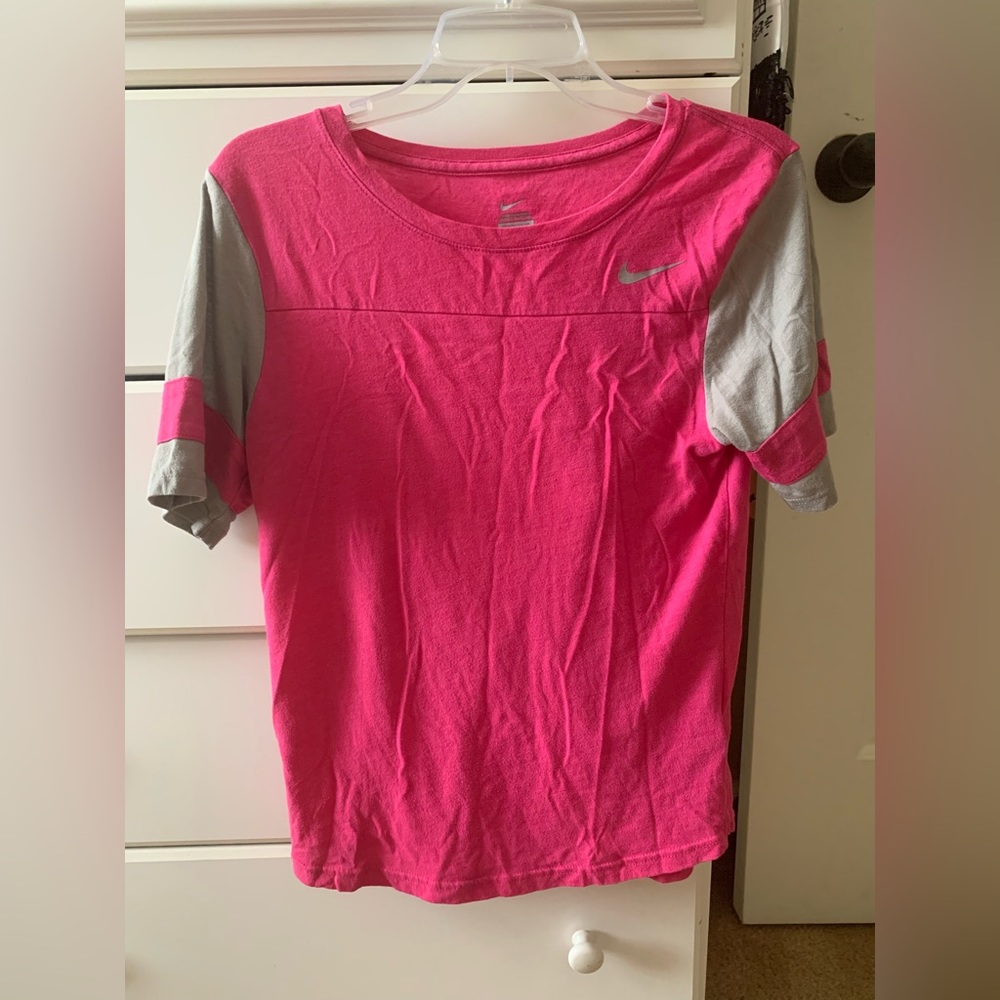 Nike Pink and Grey Women’s Stadium Fan Top